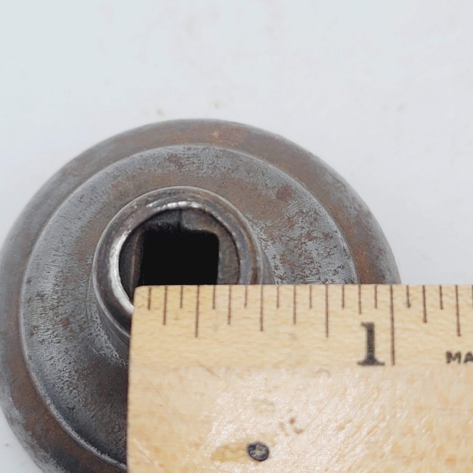 Vintage SINGLE Small Ringed Doorknob Salvage Door Hardware 2" (200dk)