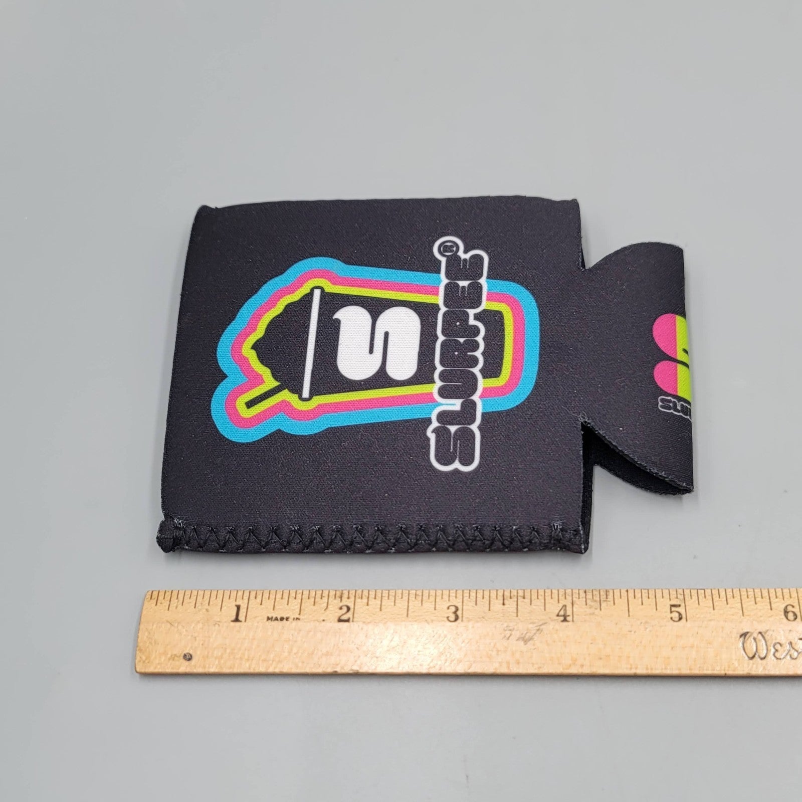 7-Eleven 7-11 Black Slurpee Neon Graphic Logo 2 Koozies Lot