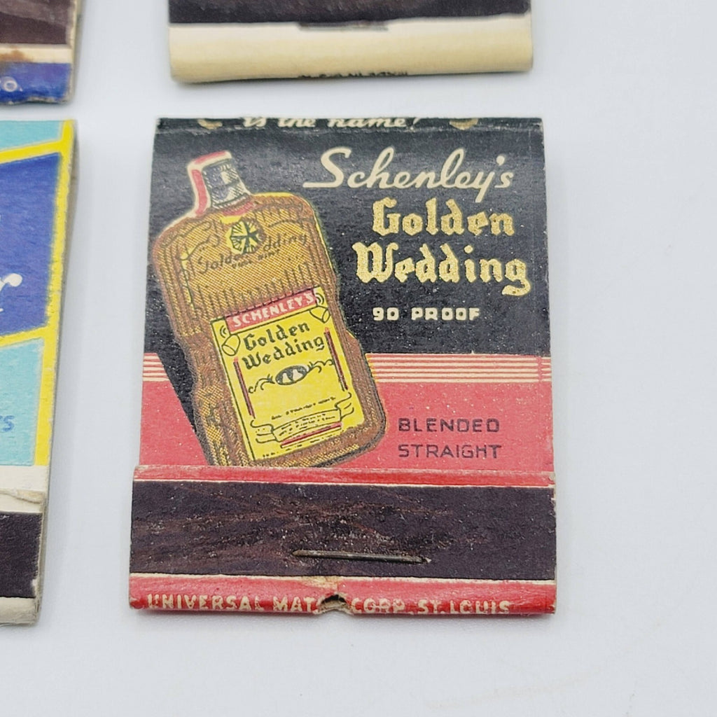 Vintage Advertising Matchbooks Lot of 4 Alka Seltzer Mrs Jessees Quaker Schenley