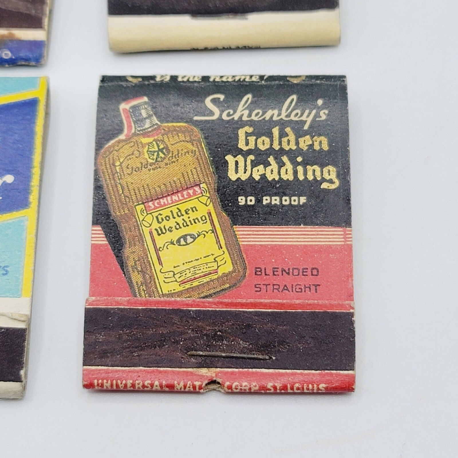 Vintage Advertising Matchbooks Lot of 4 Alka Seltzer Mrs Jessees Quaker Schenley