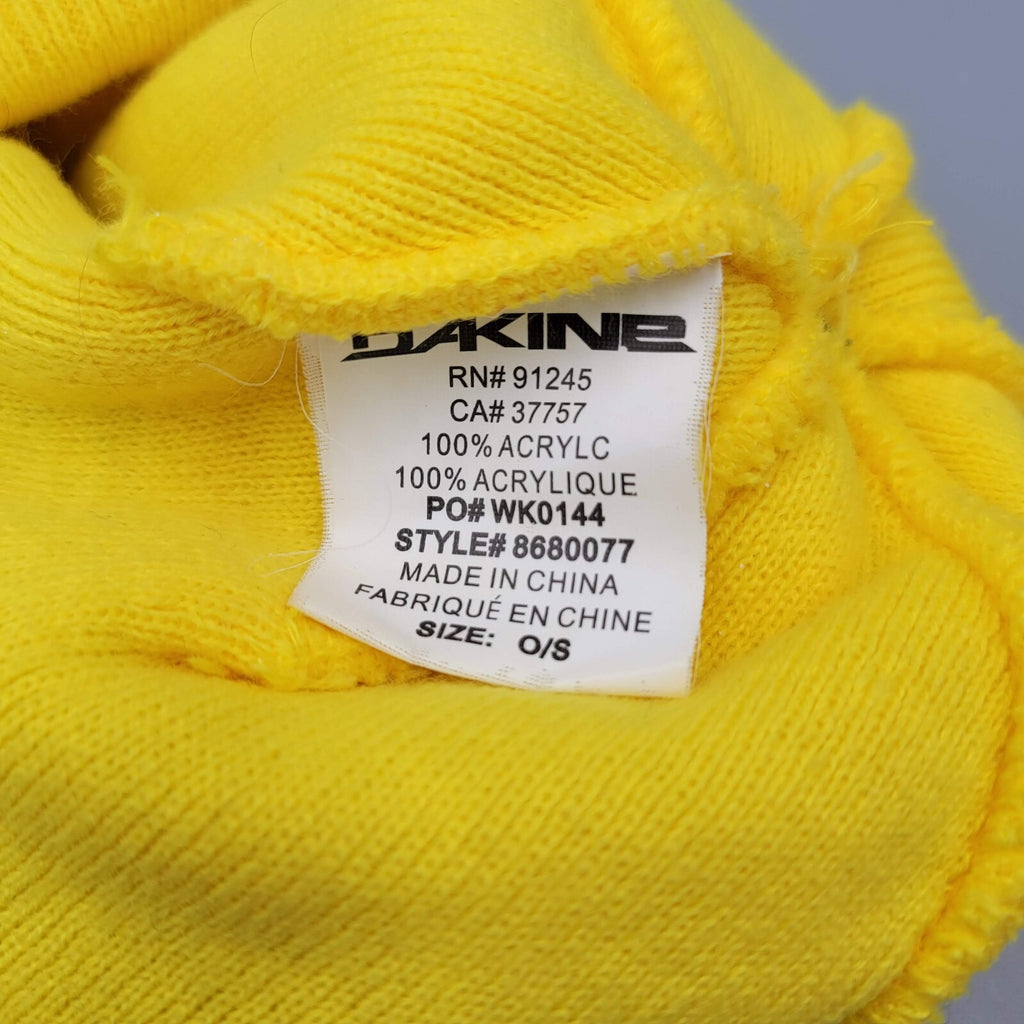 Dakine Beanie Womens One Size Yellow Hearts Pom