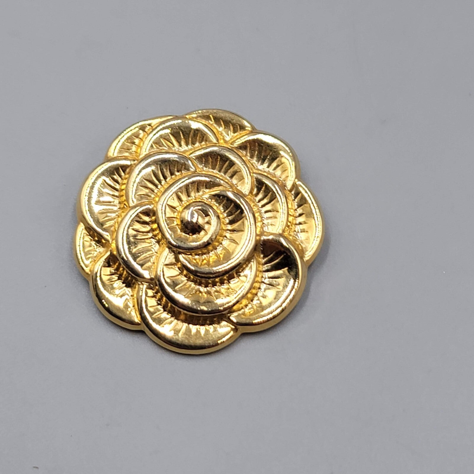 Vintage Scarf Clip Gold tone Flower Estate Jewelry 1.5"