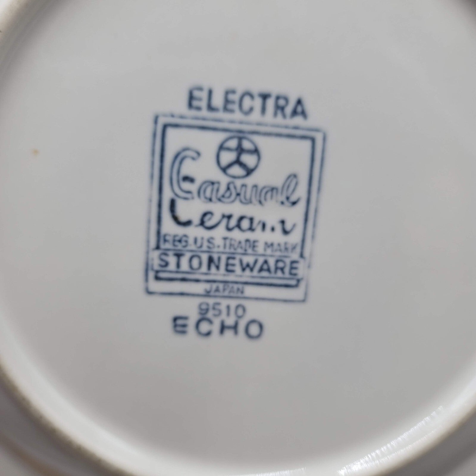 Vintage Mid Century CASUAL CERAM Electra Echo Lot of 2 Salad Plates 7.5"