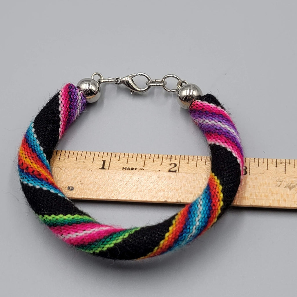 Baja Bangle Bracelet Woven Fabric  Men Women 7.5 in