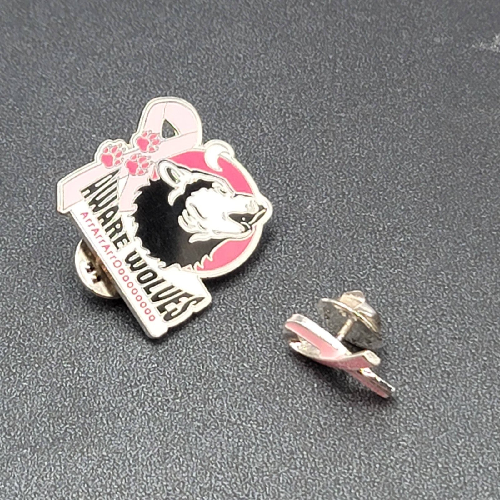 Aware Wolves Breast Cancer Awareness Pink Ribbon Pin Lot