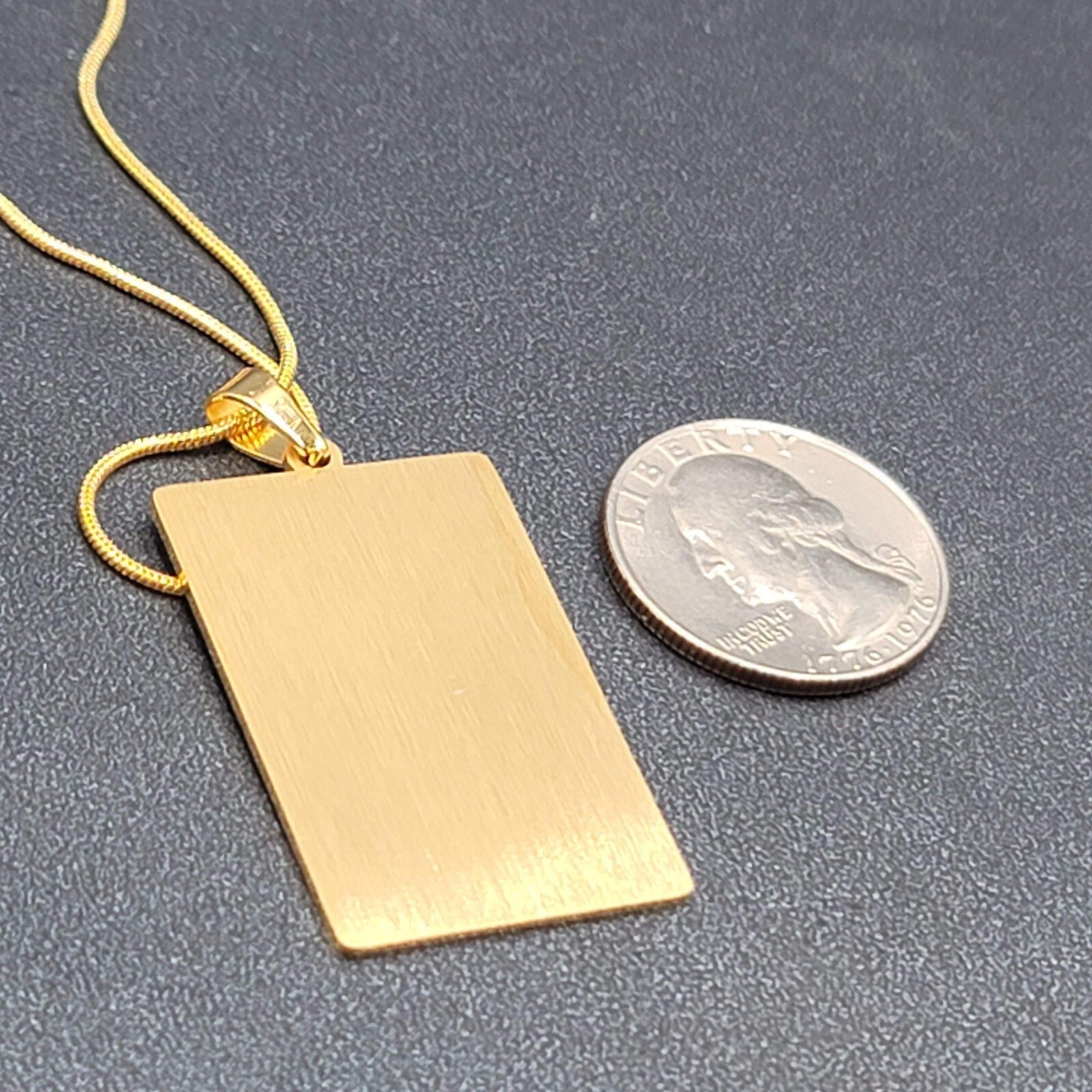 WHEEL OF FORTUNE Tarot Card Pendant Necklace Major Arcana Gold tone 18”.