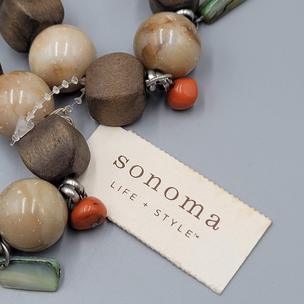 Sonoma Bracelet NWT Lot of 2 Chunky Wood Bead Elastic