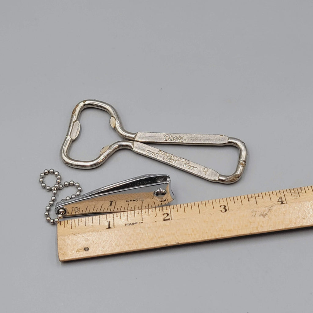 Vintage Coors Americas Fine Light Beer Metal Loop Bottle Opener Nail Clipper Lot