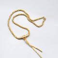 Vintage Foxtail Twist Chain Fringe Pendant Necklace Small 16 in
