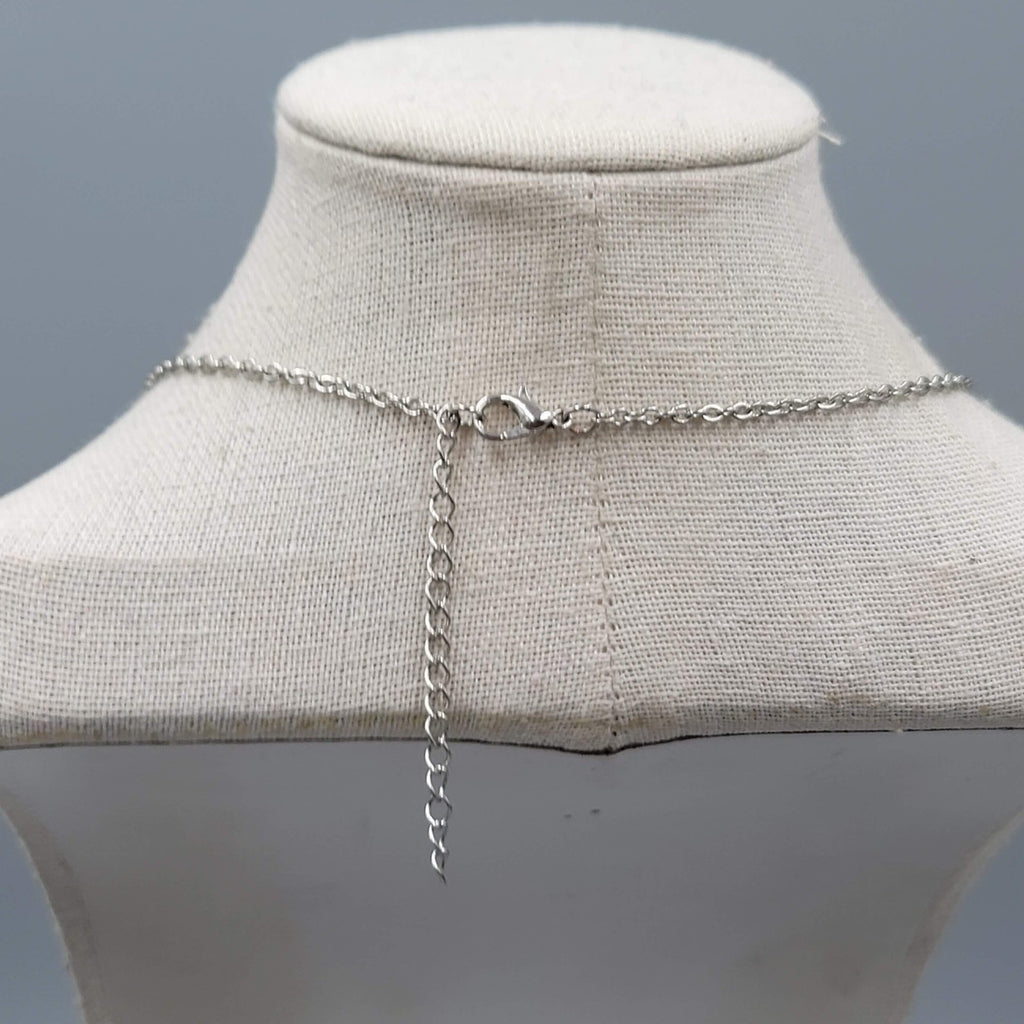 Bird and Branch Necklace Silver tone 18"