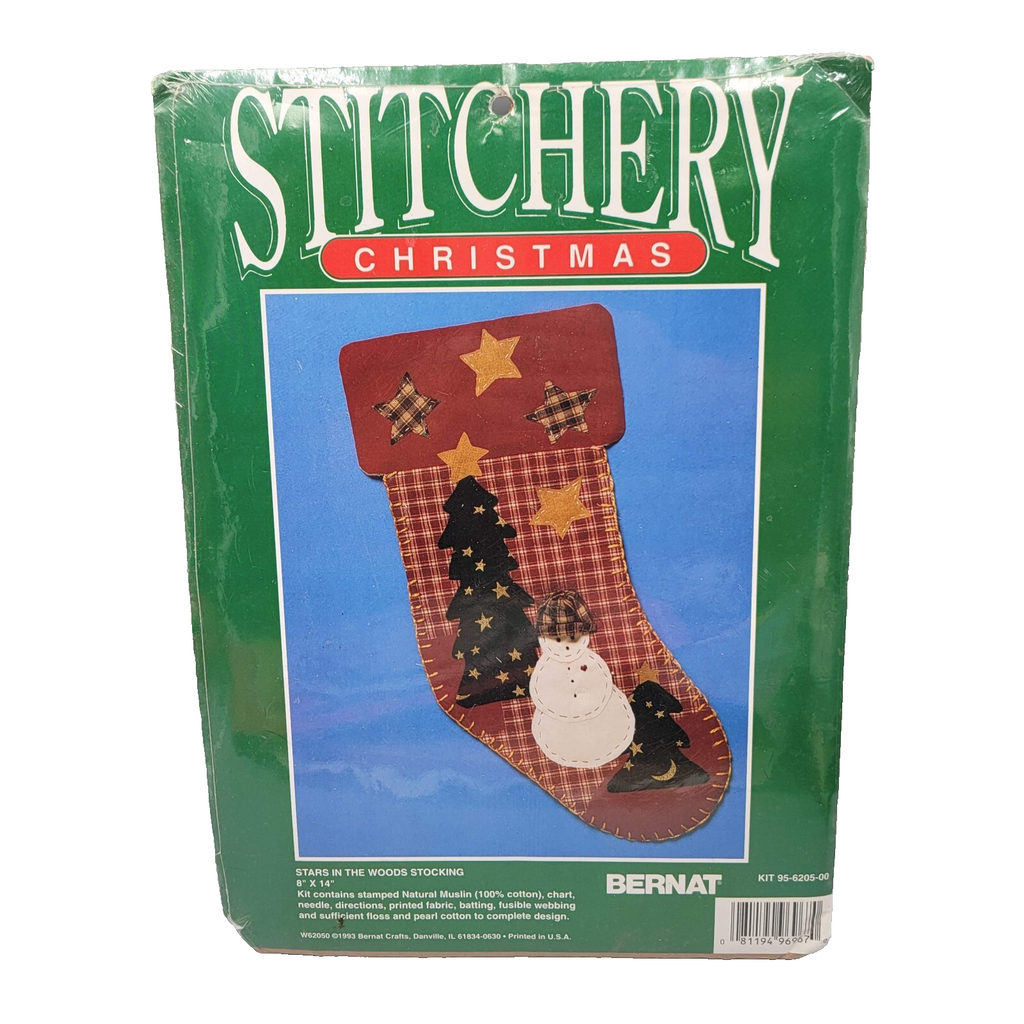 Bernat Stars In The Woods Christmas Stocking Stitchery Kit 95-6205-00 NEW SEALED