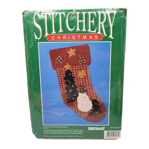 Bernat Stars In The Woods Christmas Stocking Stitchery Kit 95-6205-00 NEW SEALED