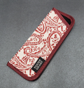 Foster Grant Eyeglass Glasses Soft Case Fabric Protector Paisley Burgundy White