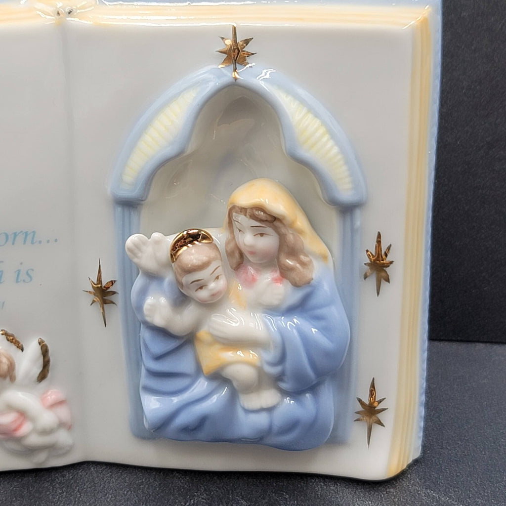 Vintage Avon Inspirational Ceramic Plaque Madonna Child Christmas