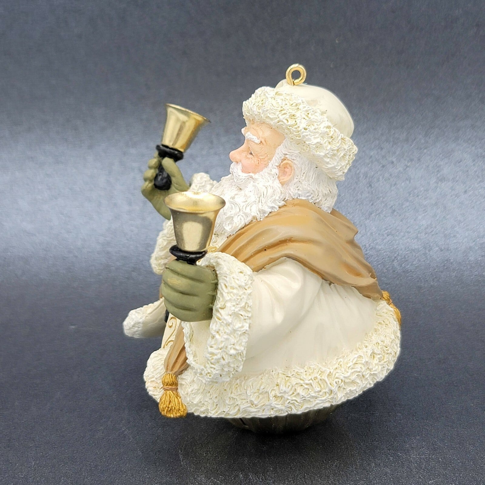 HALLMARK 2004 BELL SANTA ORNAMENT JOLLY OLD KRIS JINGLE 3 1/4"