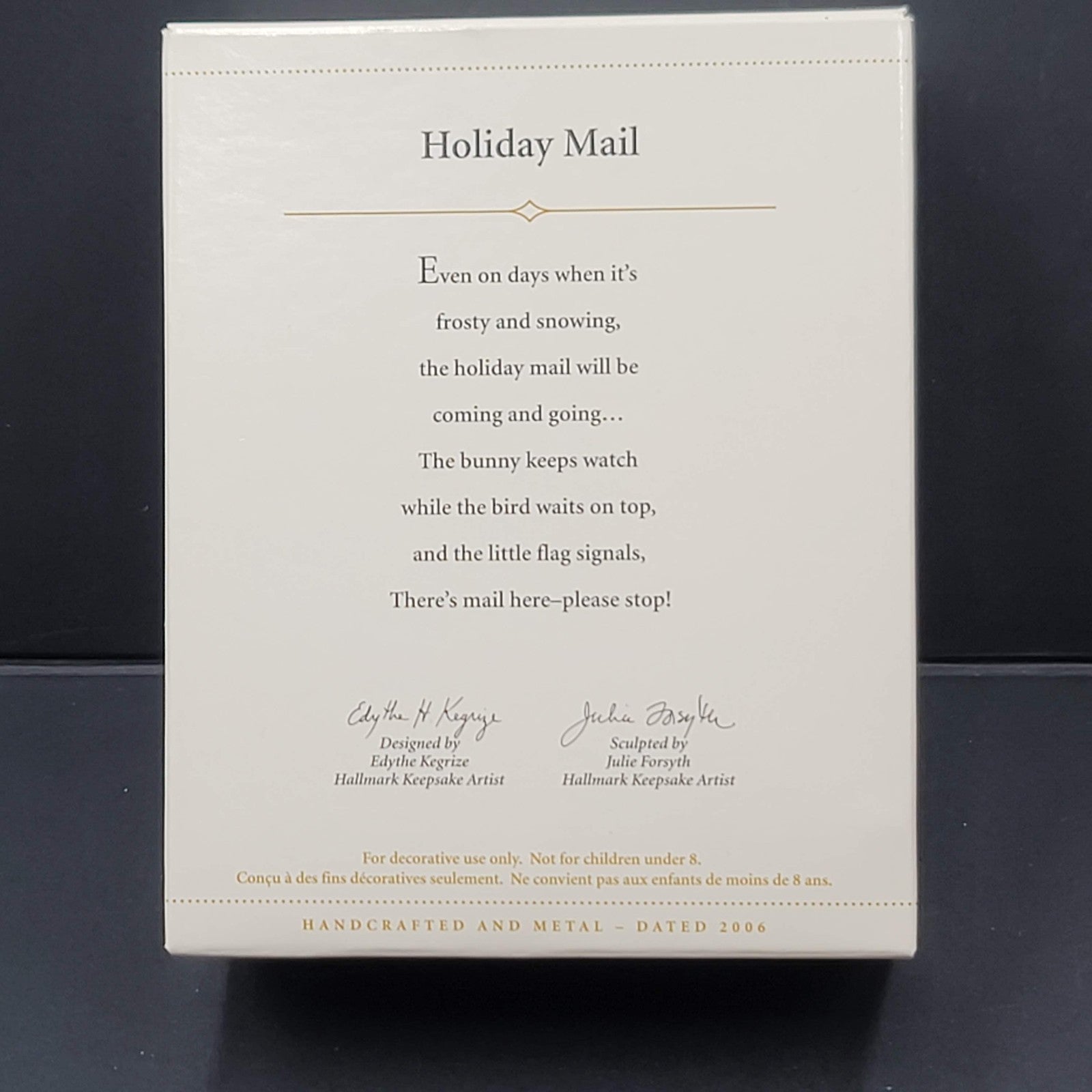 2006 Hallmark Keepsake HOLIDAY MAIL Christmas Mailbox Ornament