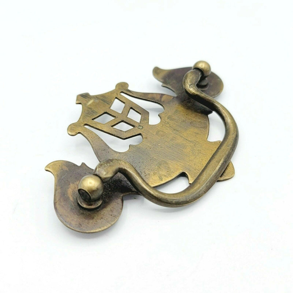 Vintage Steel Drawer Pull Bronze tone Salvage Hardware SINGLE ONLY 3" 0030