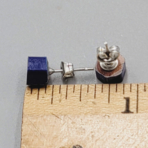 Blue Colored Pencil Stud Pierced Earrings Studs Teacher Artist 1/4"