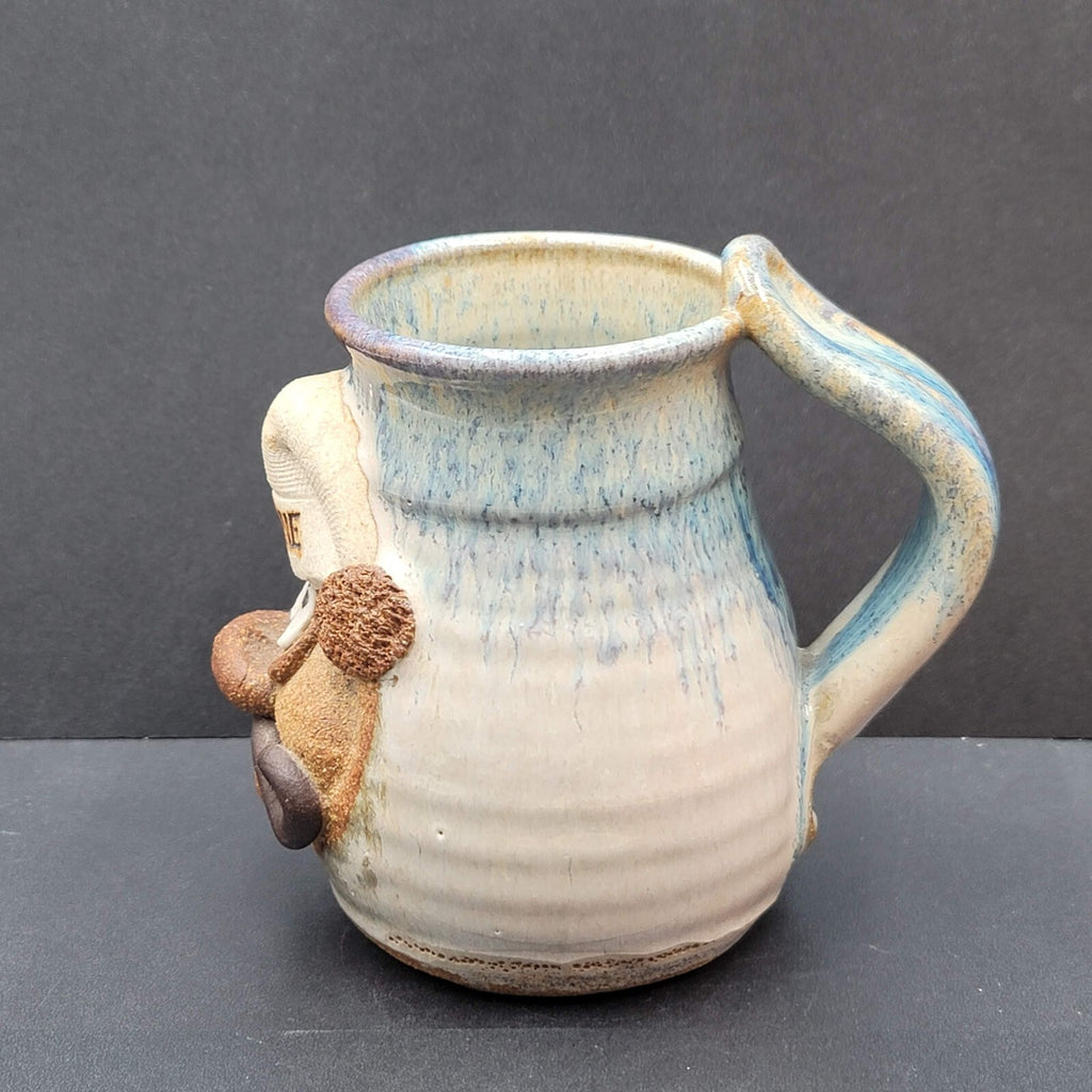 Robert Eakin SIGNED Studio Art Pottery Ugly Face Mug Keystone  5"