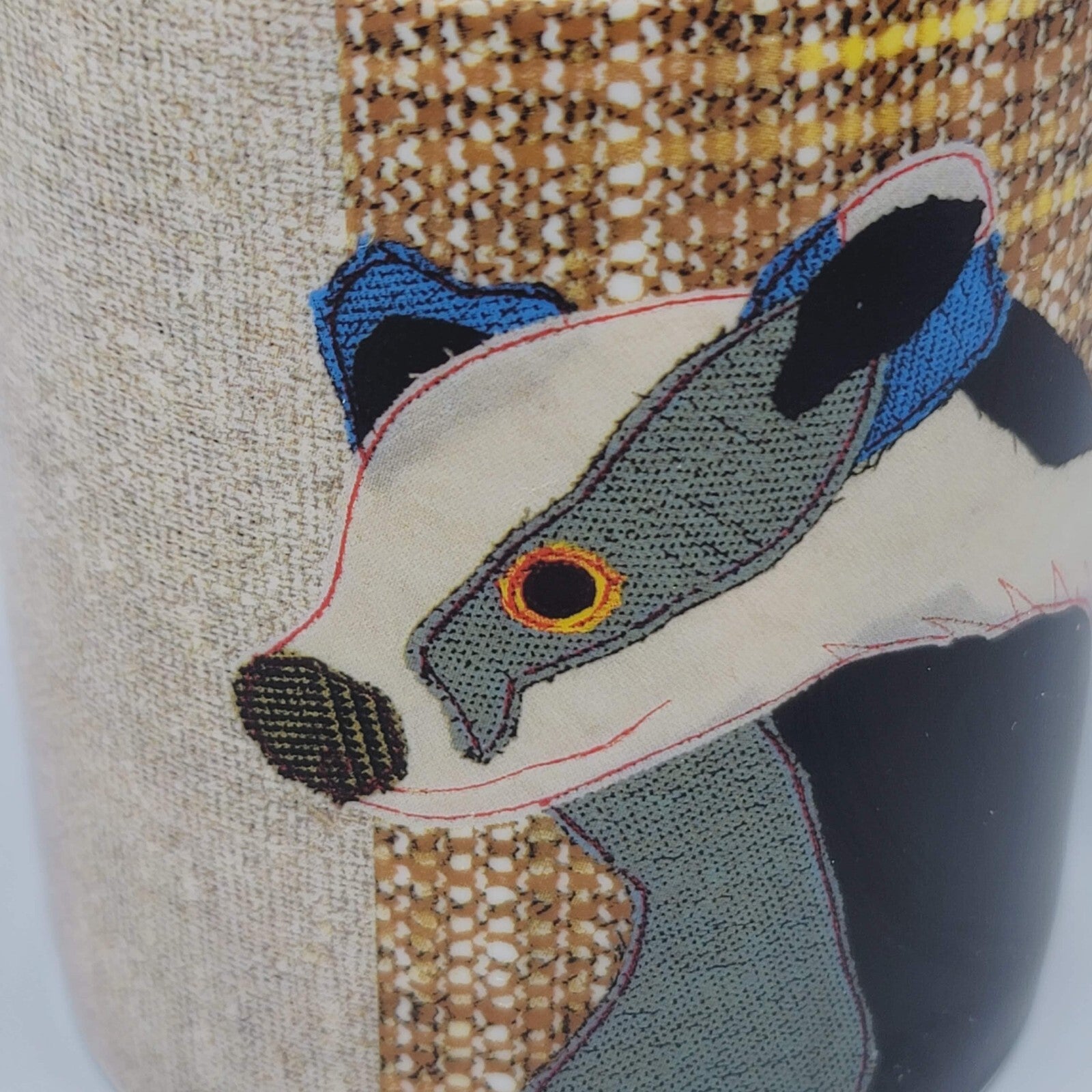 Carola van Dyke Mr Badger Art Coffee Mug Magpie Fabric Patterns