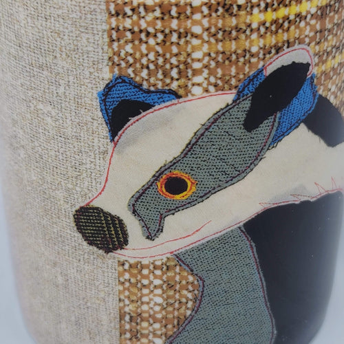 Carola van Dyke Mr Badger Art Coffee Mug Magpie Fabric Patterns