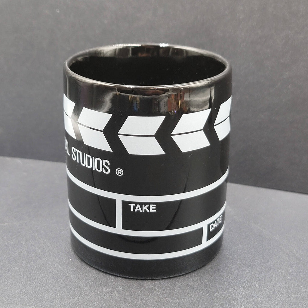 Universal Studios Coffee Mug Cup Black White Clapperboard Design