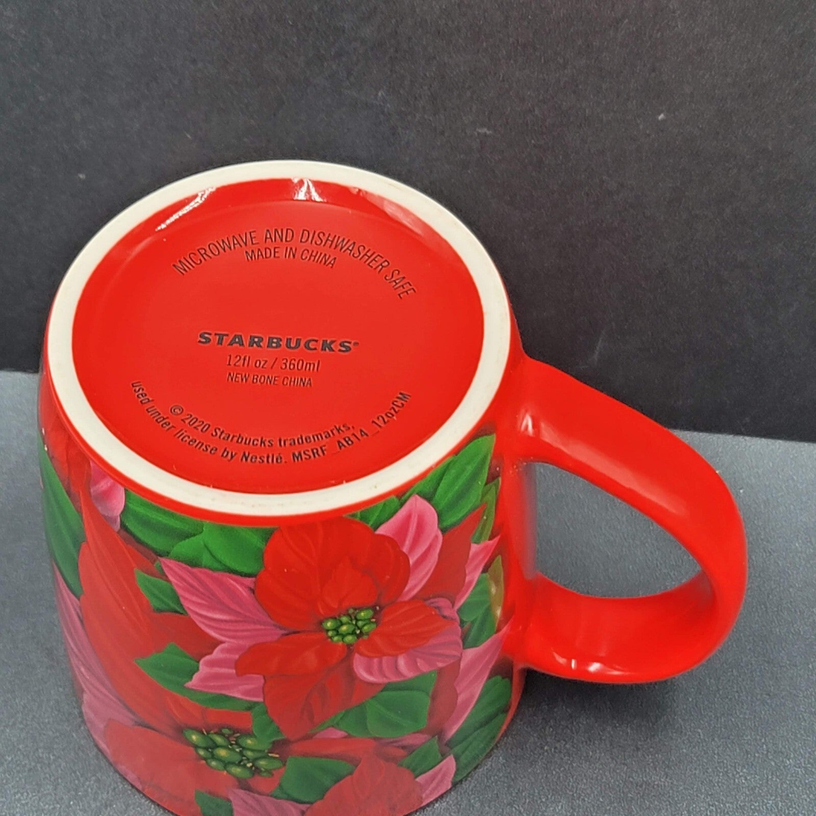 Starbucks Holiday 2020 Green Mermaid Logo Coffee Mug 12 Fl Oz Red Cup Poinsettia