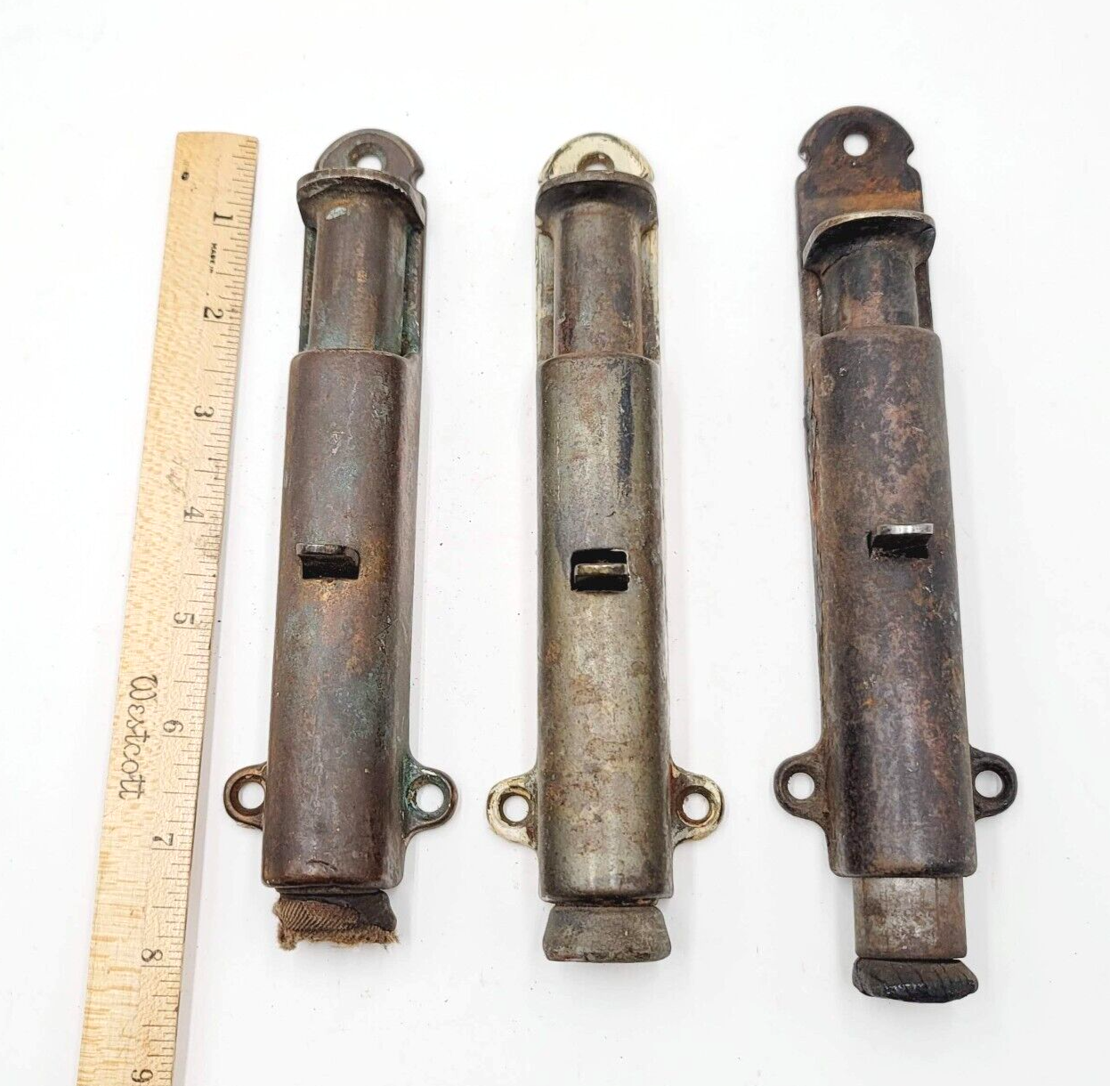 Vintage Antique Plunger Door Stops Lot of 3 AS IS For Parts or Repair 7"