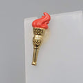 2004 USA Olympic Red Flame Torch Pin Lapel Brooch Pinback 1"