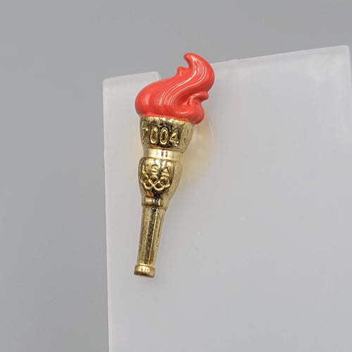 2004 USA Olympic Red Flame Torch Pin Lapel Brooch Pinback 1"