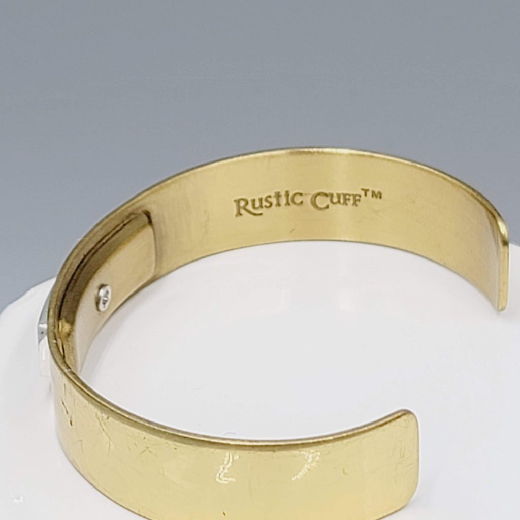 Rustic Cuff 2 Tone Live With Intention Gold & Silvertone Cuff Bracelet