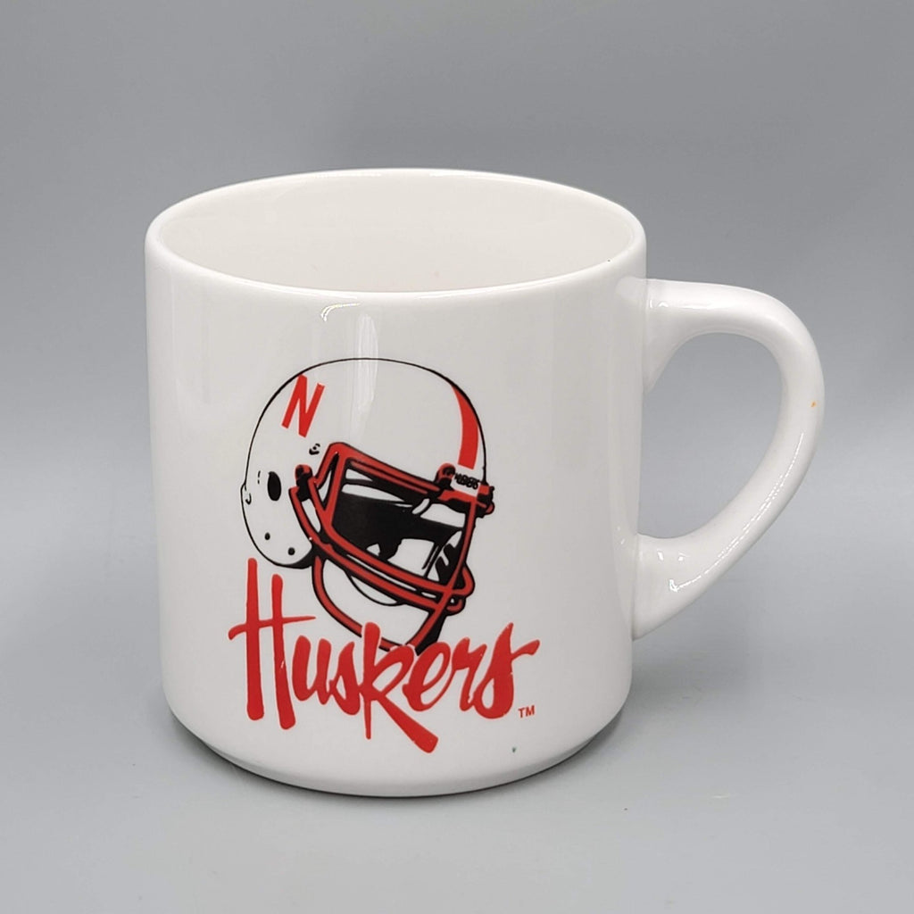 Huskers Coffee Mug Football Helmet Red White Tea Cup