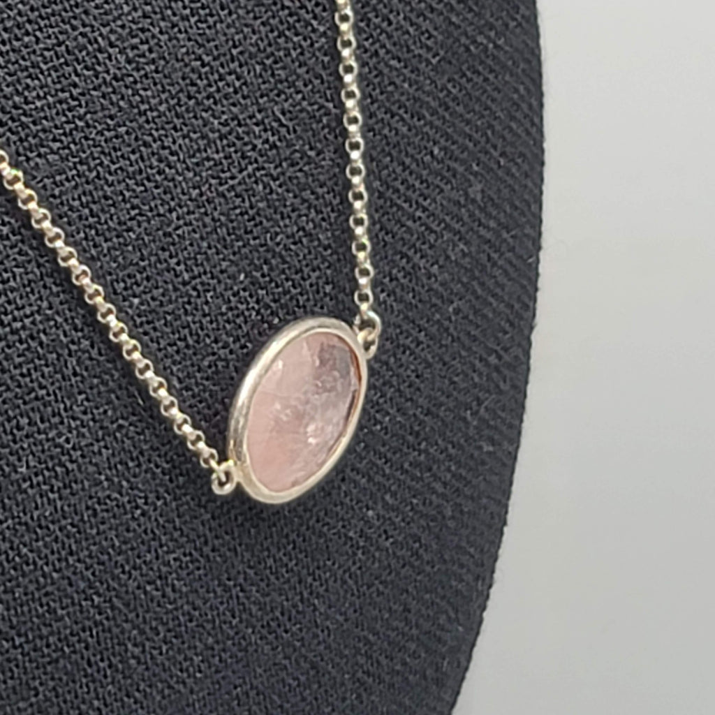 Talbots Pink Quartz Sterling Silver Necklace 925 Dainty 16"-18"