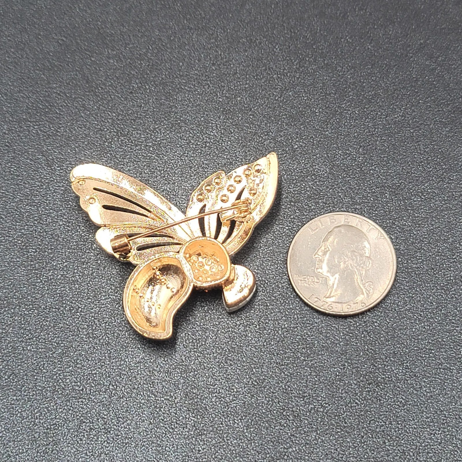Crystal Rhinestone Brooch Bee Green AB Black Enamel 2"