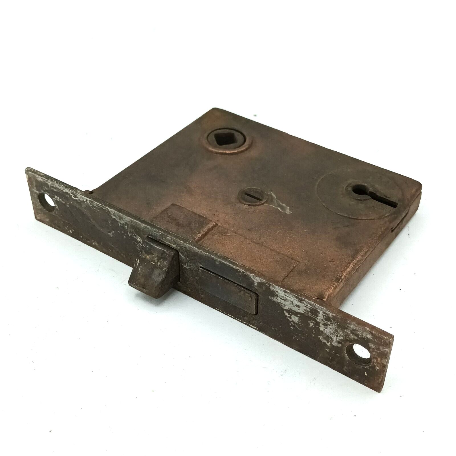 Vintage Mortise Lock Door Hardware Salvage Skeleton Keyhole NO Key B366