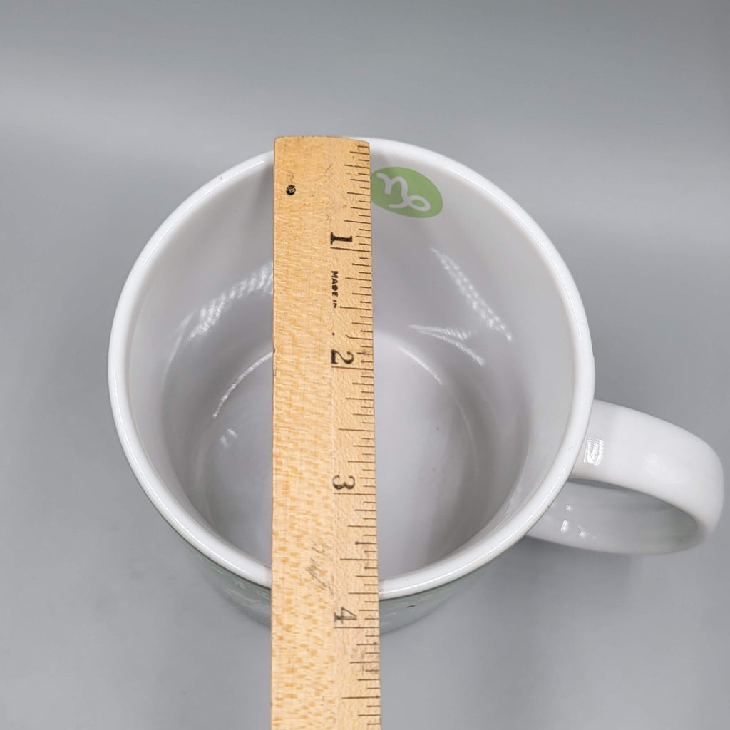 Fisher Capricorn Zodiac Coffee Mug Cup Green Ceramic Astrology Large
