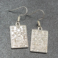 The STAR Tarot Card Pierced Earrings Silver tone 1"