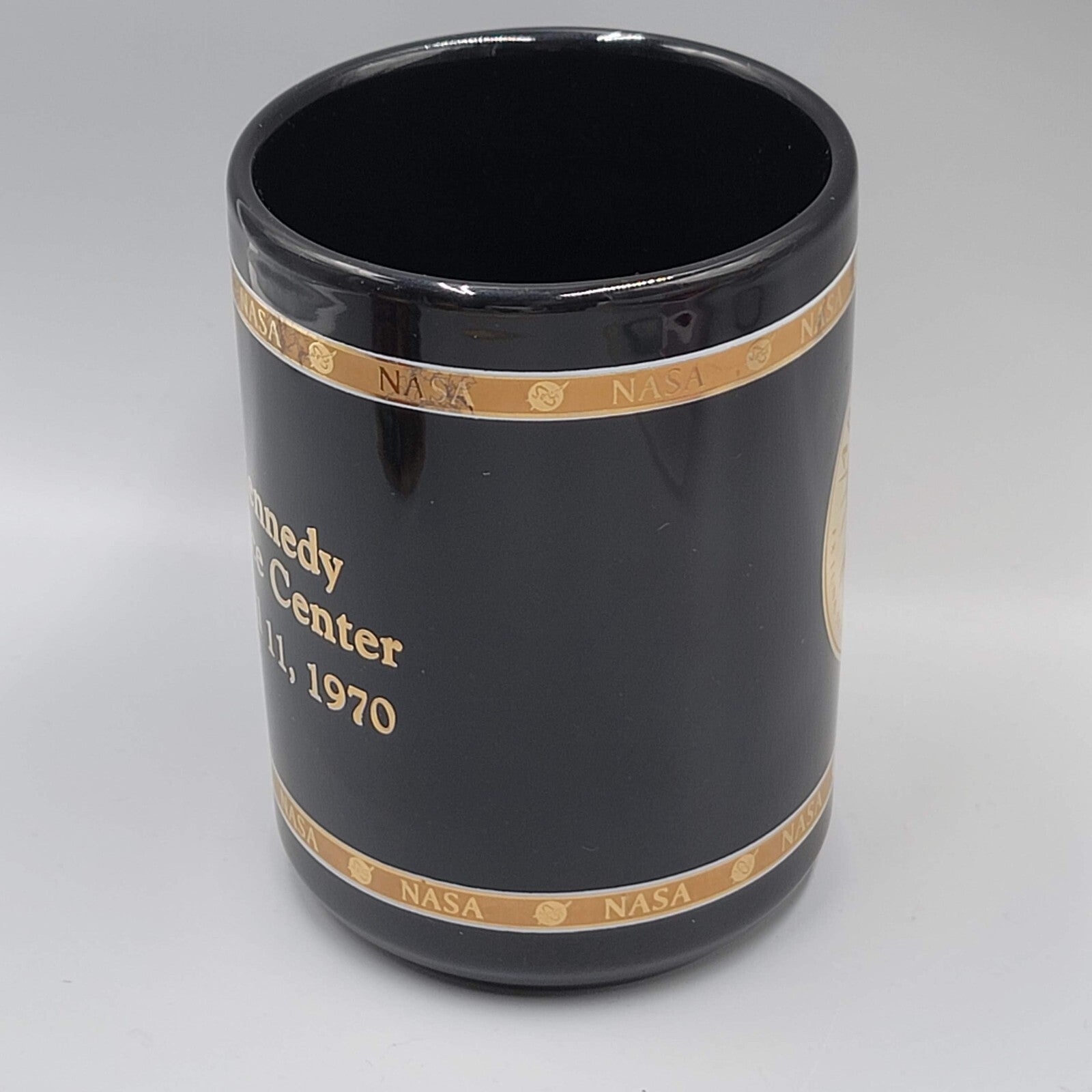Apollo XIII Nasa 1970 Coffee Mug Cup Black Gold Vintage