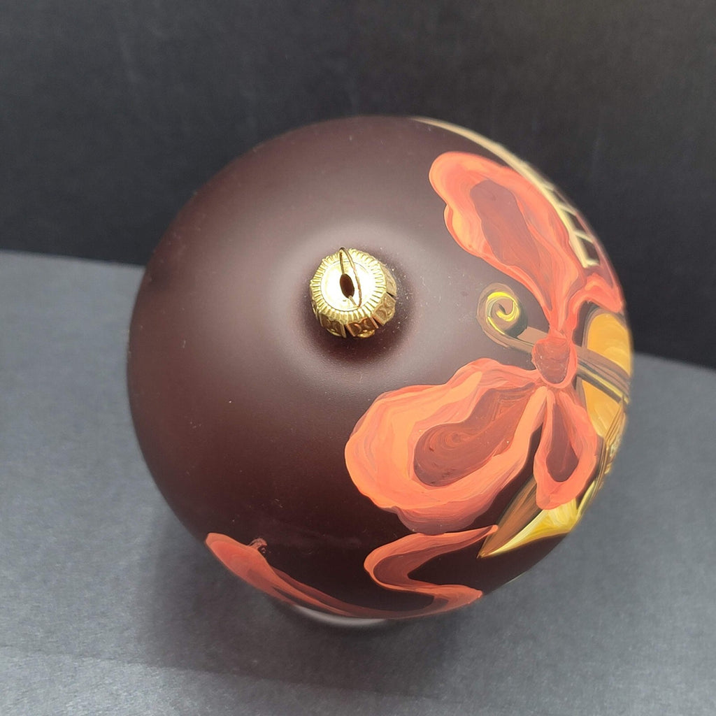 Hand Painted Glass Christmas Ornament Musical Instruments Large 4"
