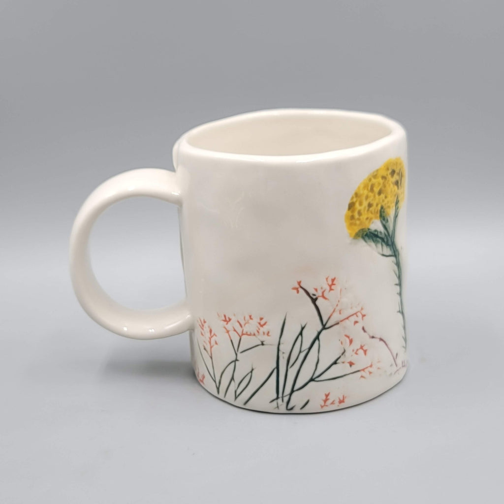 Anthropologie Mug DAGNY T Monogram Initial Letter Floral Coffee Cup Anthropology