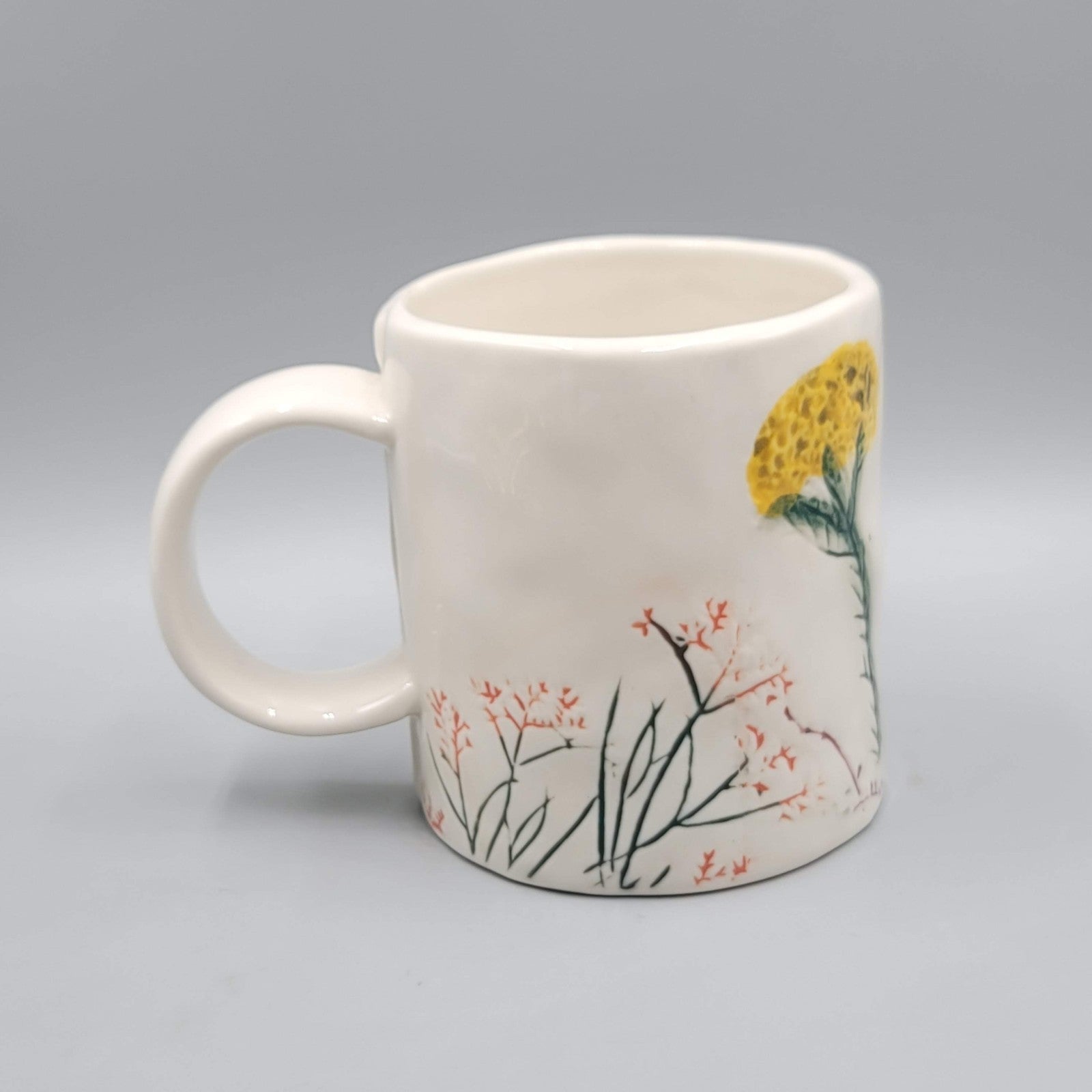Anthropologie Mug DAGNY T Monogram Initial Letter Floral Coffee Cup Anthropology