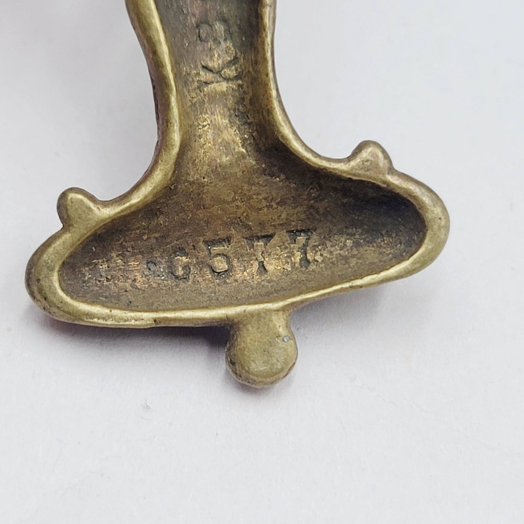 Vintage Brass Drawer Pull Salvage Hardware Reclaimed Part SINGLE ONLY 1 7/8"