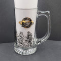 Cheers Meet Me In Minneapolis Clear Mug with Black Etching Beer Stein Souvenir