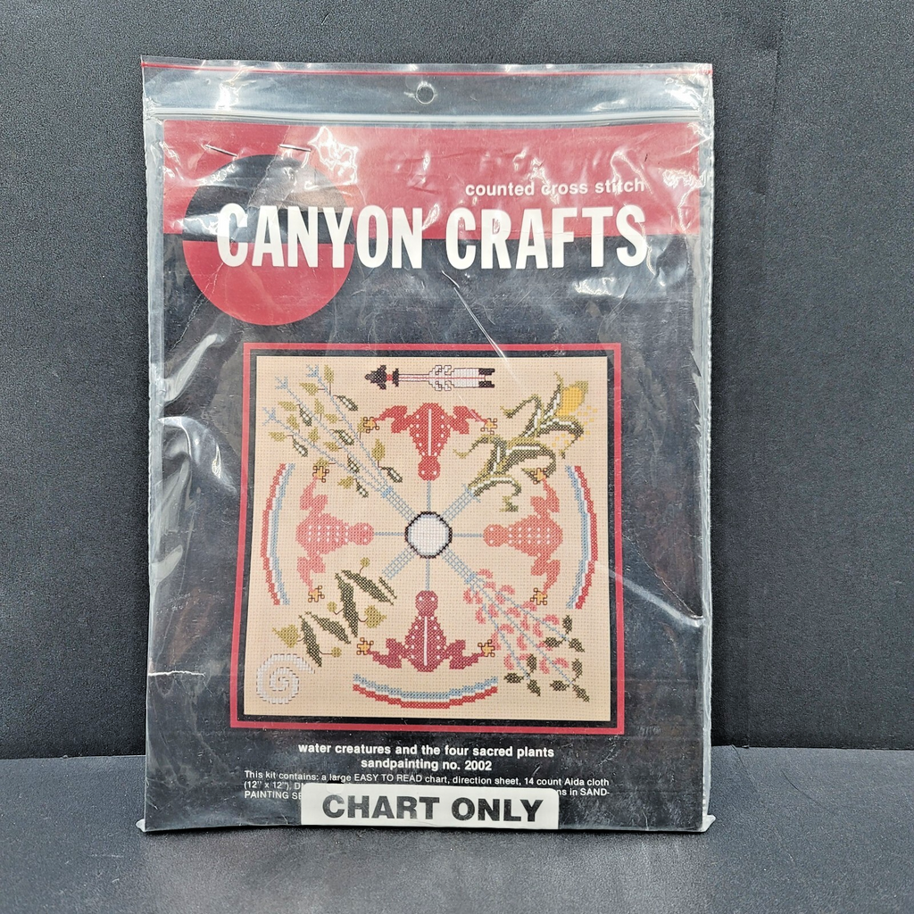 Canyon crafts Cross Stitch Kit Water Creatures Four Sacred Plants Sandpainting