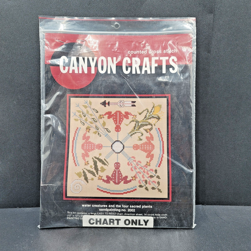 Canyon crafts Cross Stitch Kit Water Creatures Four Sacred Plants Sandpainting