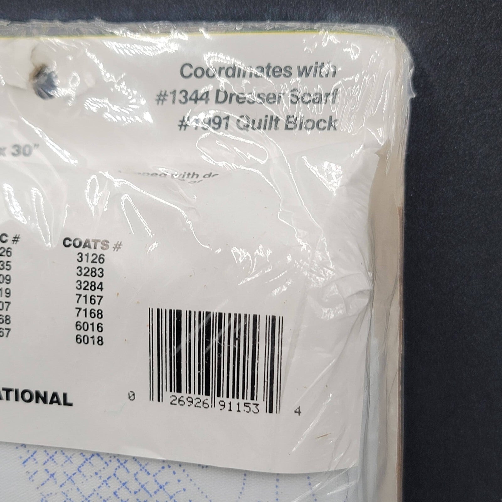 Wonder Arts 1153 Stamped Embroidery Perle Pair Pillowcase Kit New Old Stock