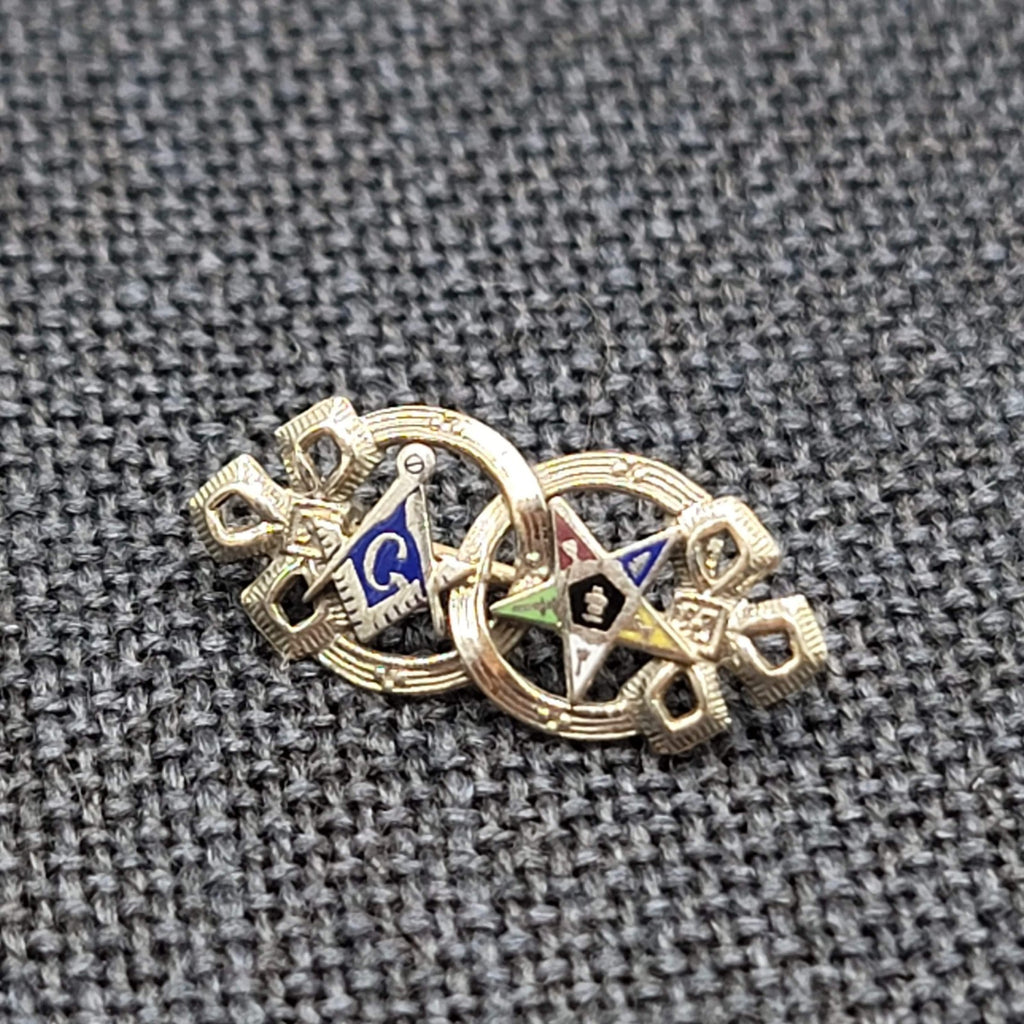 10K Gold OES Order of the Eastern Star Past Patron Masonic Pendant Pin Brooch 1g