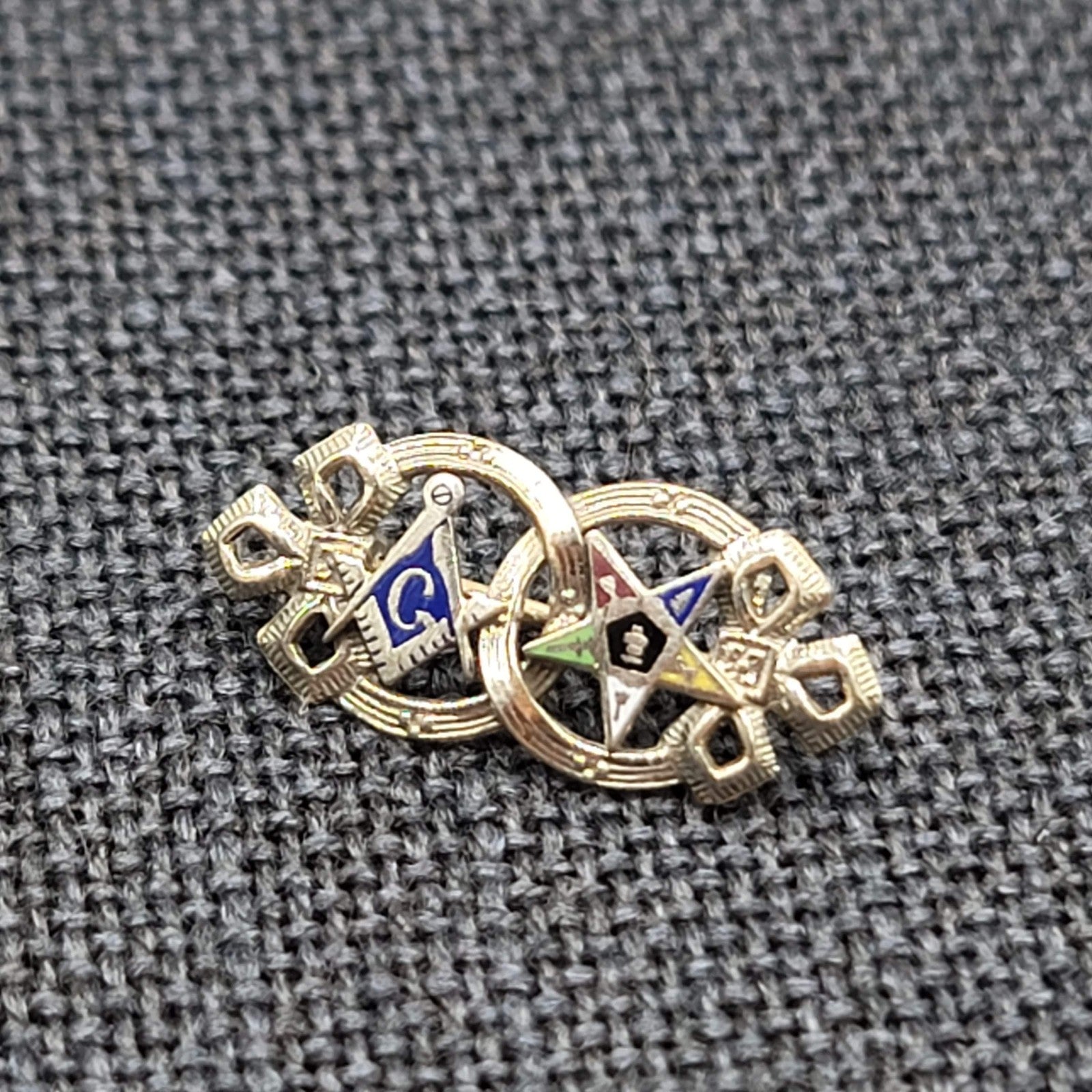 10K Gold OES Order of the Eastern Star Past Patron Masonic Pendant Pin Brooch 1g