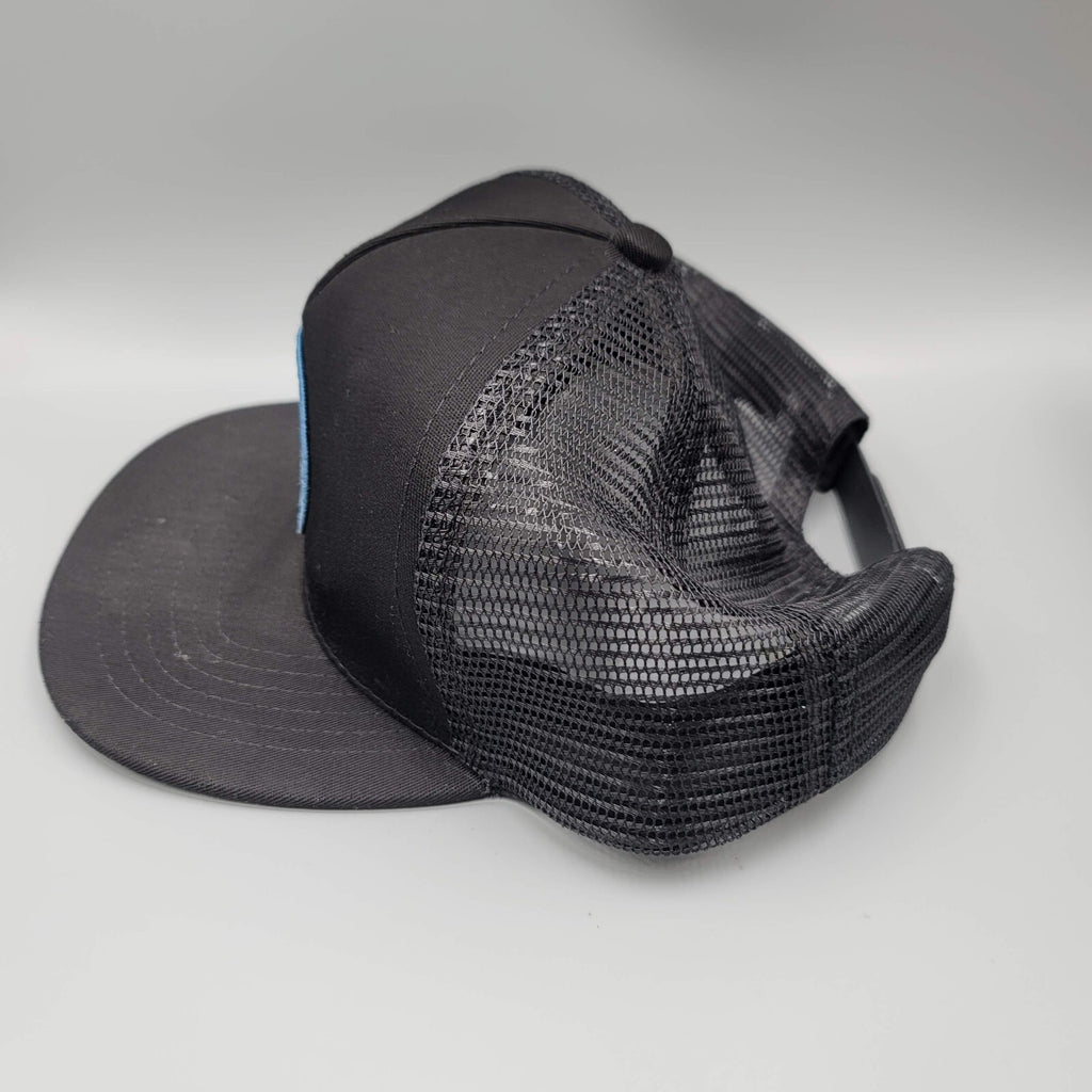Salty Crew Dos Palms Find Refuge in the Sea Black Snapback Trucker Hat