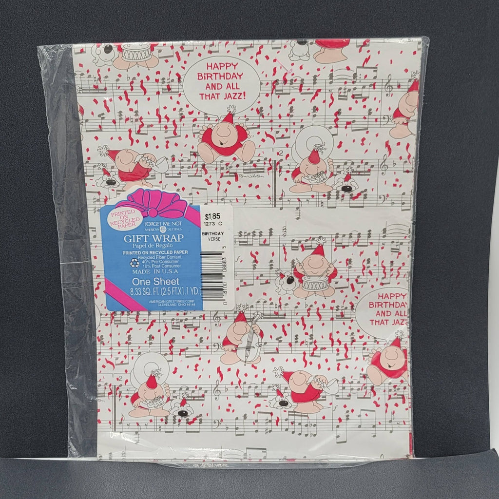 Vintage Ziggy Wrapping Paper Gift Wrap SEALED NOS Birthday All That Jazz